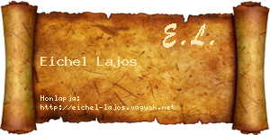 Eichel Lajos névjegykártya